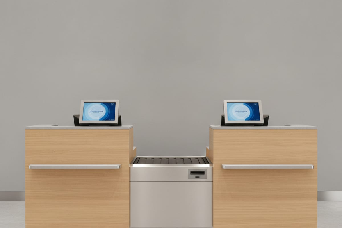check-in — shown at the airport