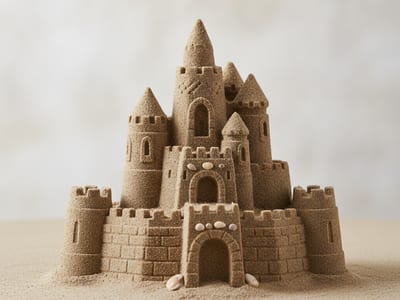 sandcastle — visual dictionary illustration