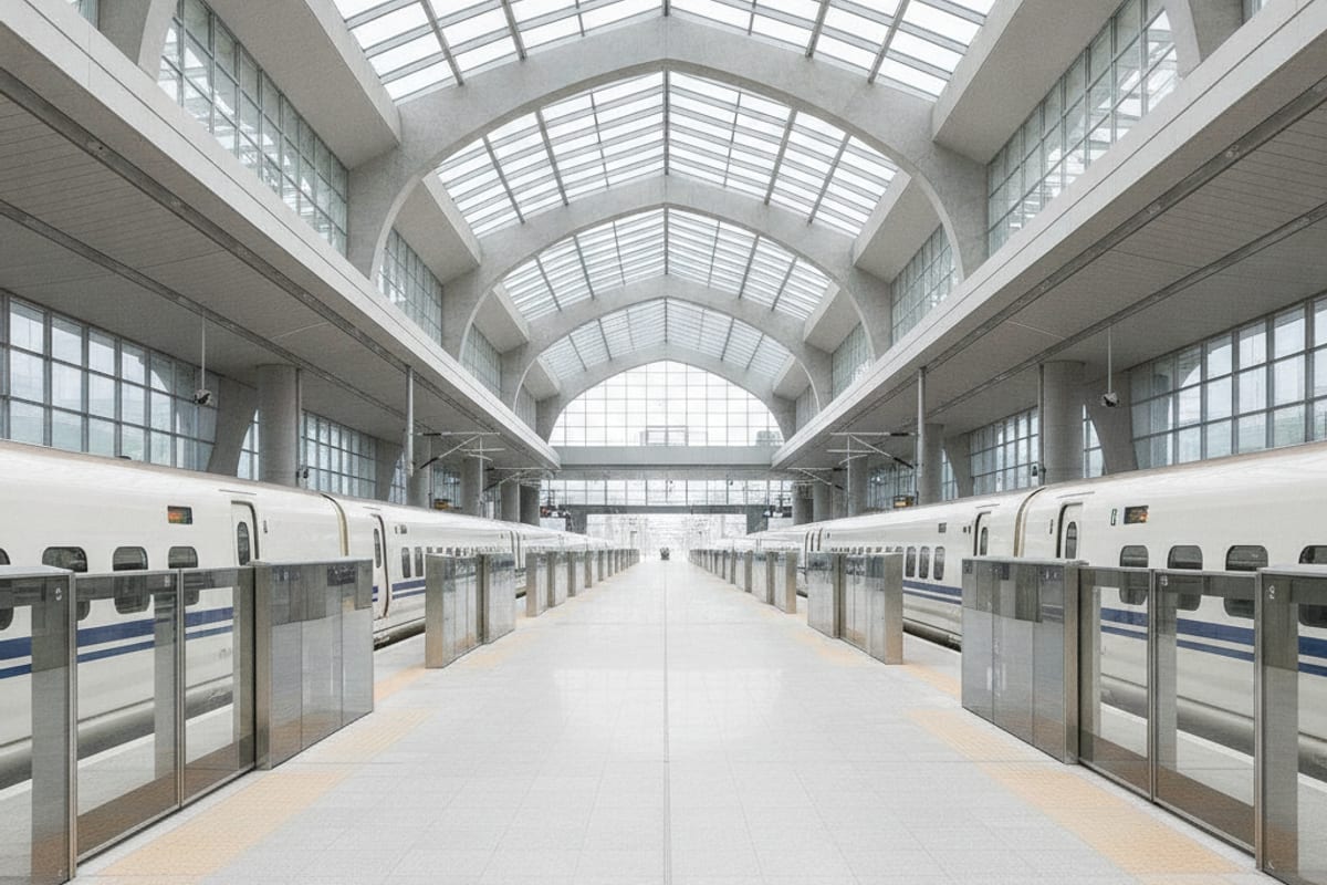 station — shown at the train station