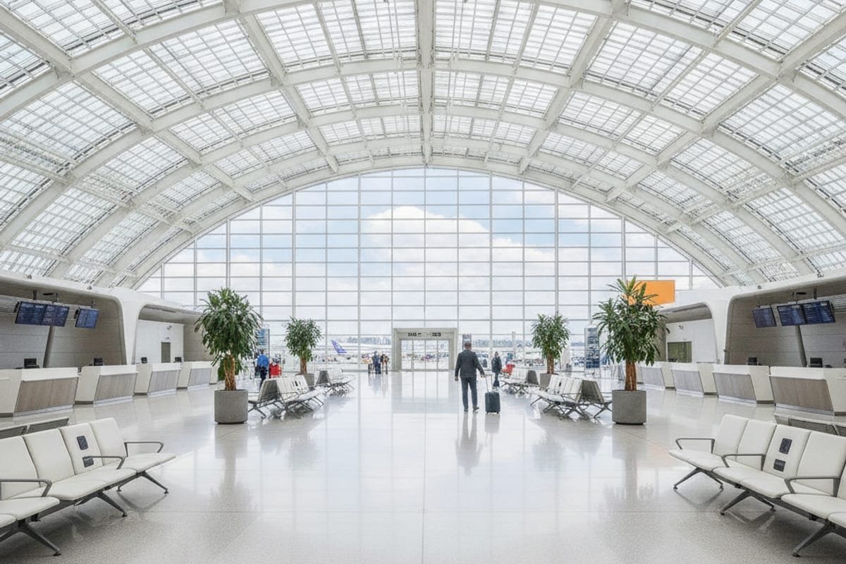 terminal — shown at the airport