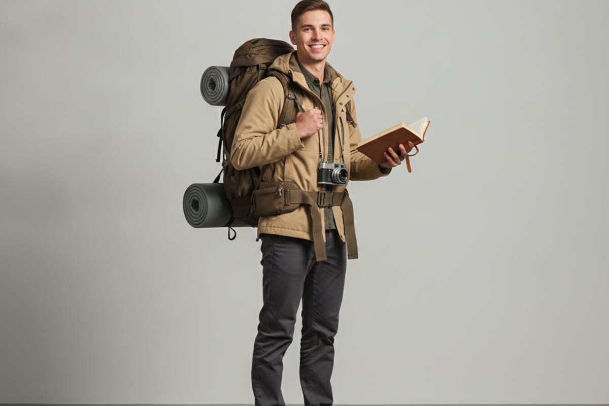 traveller — shown at the train station
