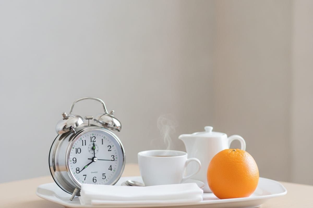 wake-up call — shown at the hotel